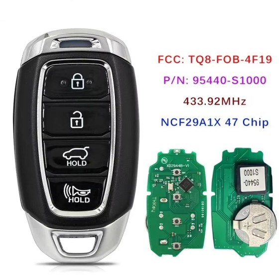 2019-2020 Hyundai Santa Fe / 4-Button Smart Key / PN: 95440-S1000 / TQ8-FOB-4F19 (AFTERMARKET)
